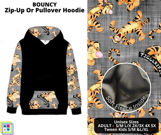 Bouncy Zip-Up or Pullover Hoodie