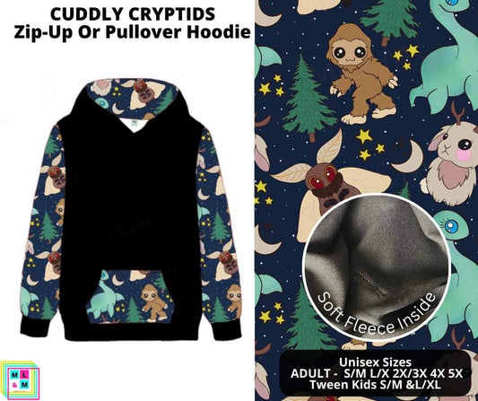 Cuddly Cryptids Zip-Up or Pullover Hoodie
