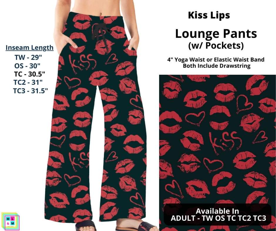 Kiss Lips Full Length Lounge Pants
