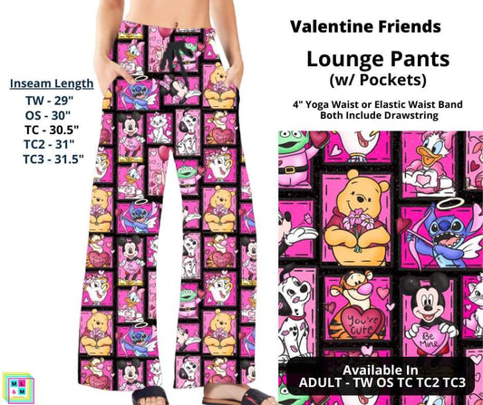 Valentine Friends Full Length Lounge Pants