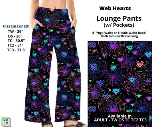 Web Hearts Full Length Lounge Pants