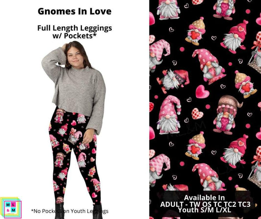 Gnomes In Love Full Length Leggings w/ Pockets