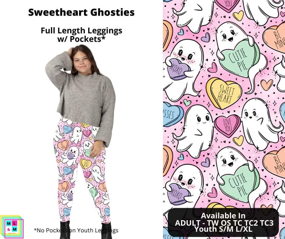 Sweetheart Ghosties Full Length Leggings w/ Pockets