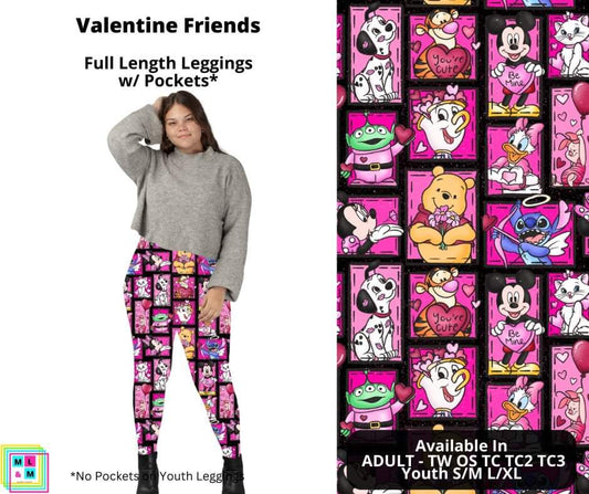 Valentine Friends Full Length Leggings w/ Pockets