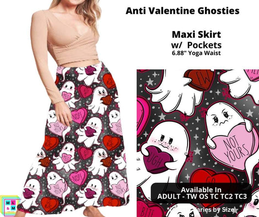 Anti Valentine Ghosties Maxi Skirt