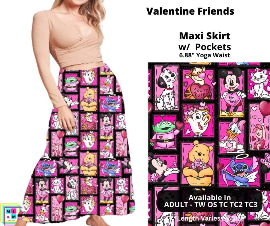Valentine Friends Maxi Skirt