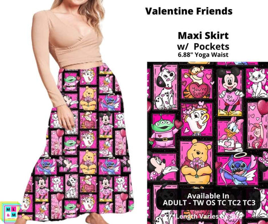 Valentine Friends Maxi Skirt