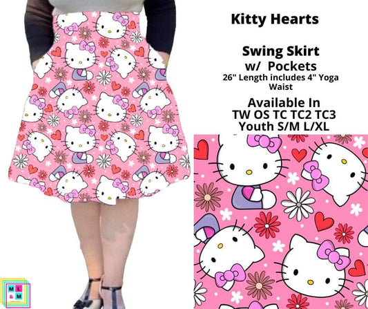 Kitty Hearts Swing Skirt