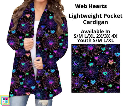 Web Hearts Pocket Cardigan