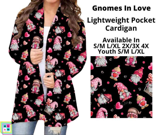 Gnomes In Love Pocket Cardigan