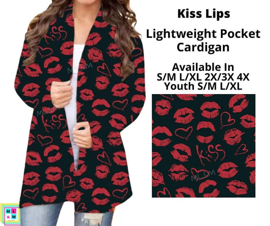 Kiss Lips Pocket Cardigan