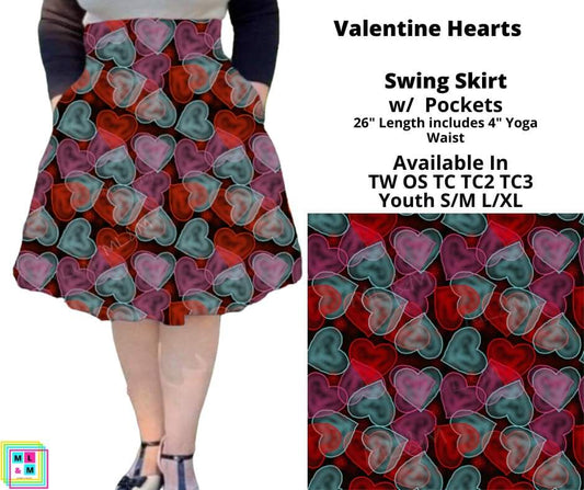 Valentine Hearts Swing Skirt