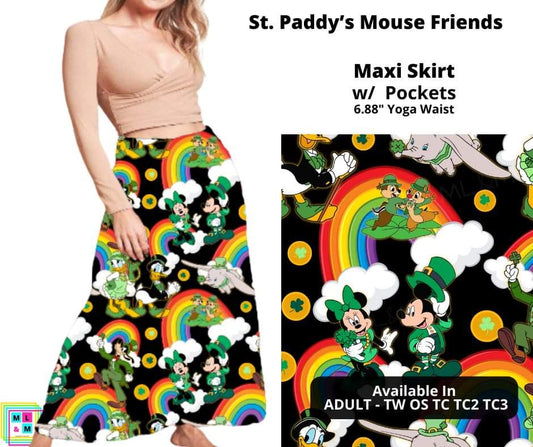 St Paddy's Mouse Friends Maxi Skirt