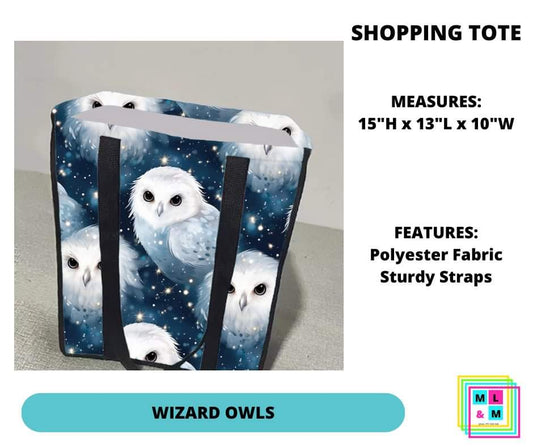 Wizard Owls Shopping Tote