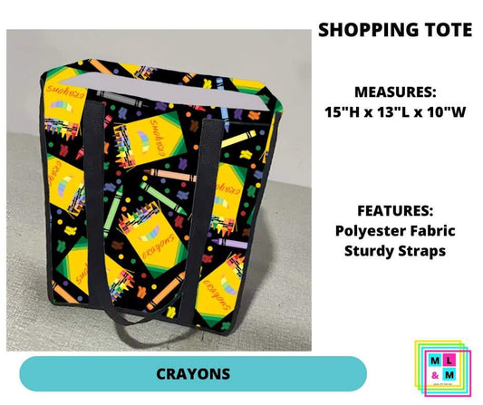 Crayons Shopping Tote