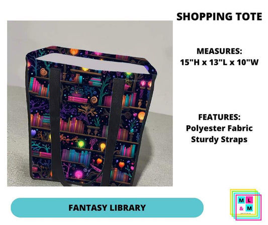 Fantasy Library Shopping Tote