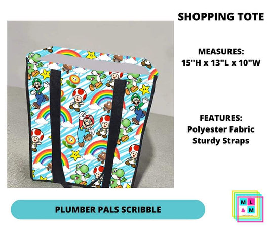 Plumber Pals Scribble Shopping Tote