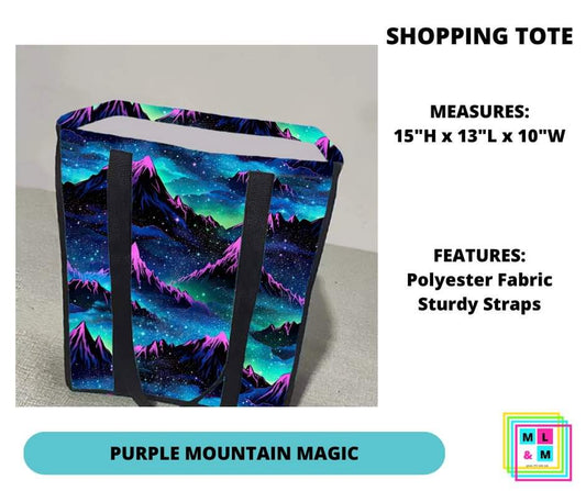 Purple Mountain Magic Shopping Tote