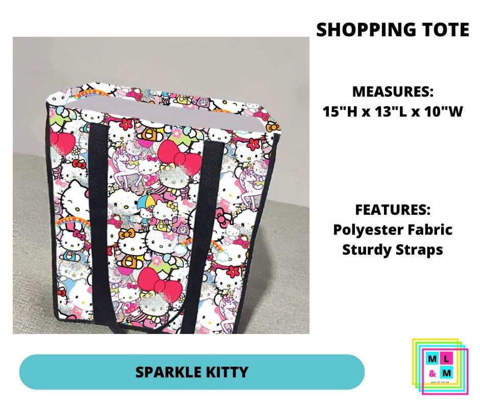 Sparkle Kitty Shopping Tote