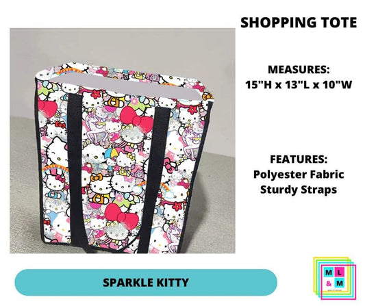 Sparkle Kitty Shopping Tote