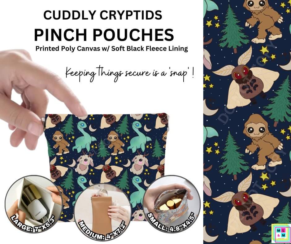 Cuddly Cryptids Pinch Pouches