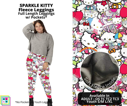 Sparkle Kitty Fleece Leggings