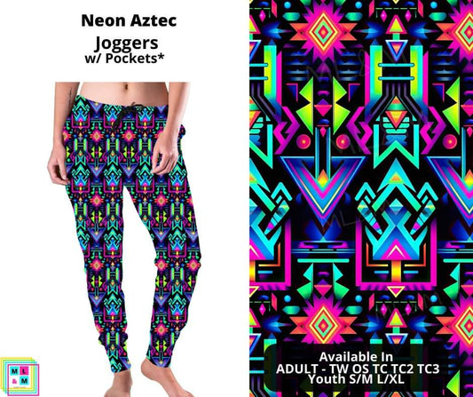 Neon Aztec Joggers