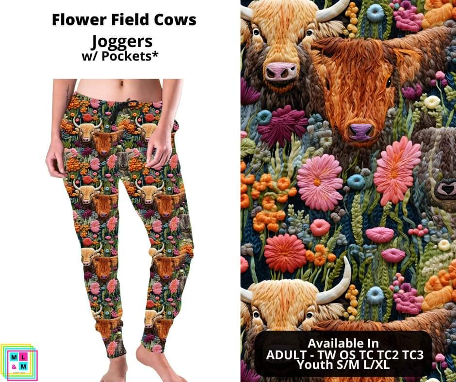 Flower Field Cows Joggers