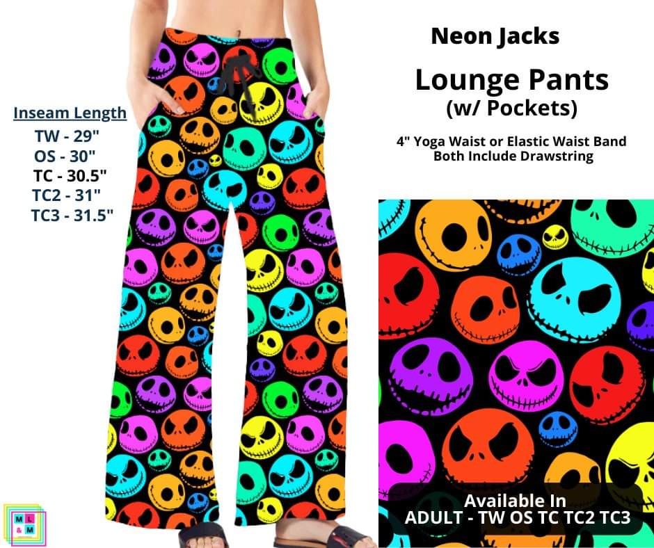 Neon Jacks Full Length Lounge Pants