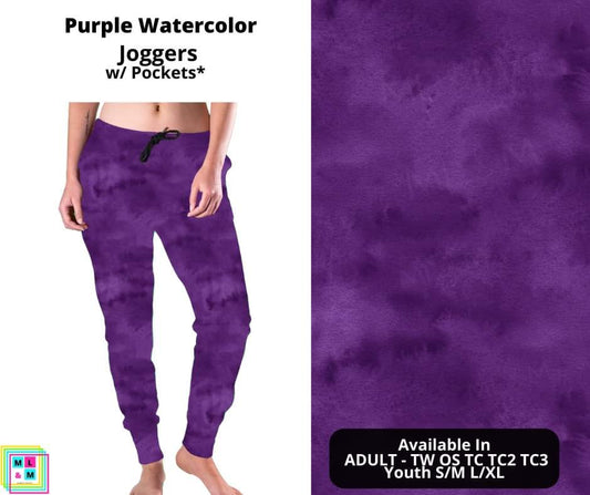 Purple Watercolor Joggers