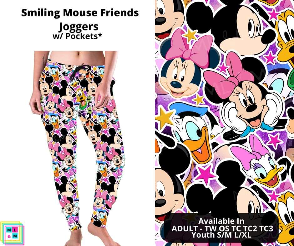 Smiling Mouse Friends Joggers