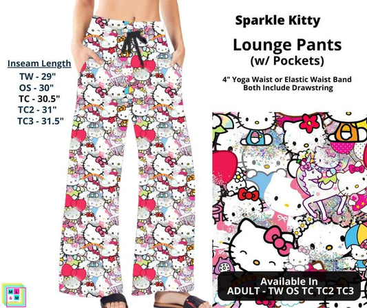 Sparkle Kitty Full Length Lounge Pants