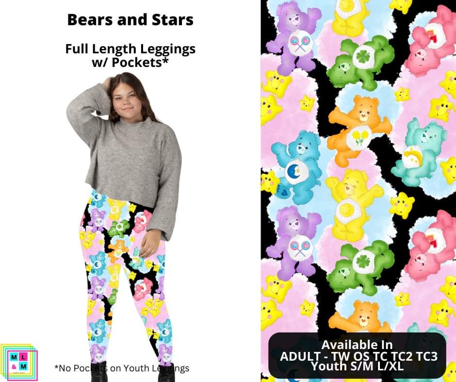 Bears and Sidekick Full Length Leggings w/ Pockets