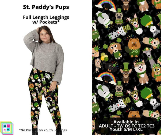 St. Paddy's Pups Full Length Leggings w/ Pockets