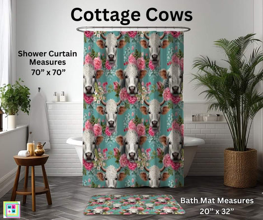Cottage Cows Custom Bath Mat