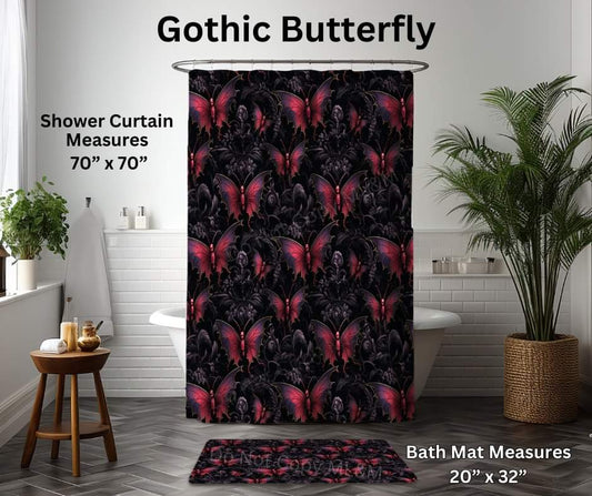 Gothic Butterfly Custom Bath Mat