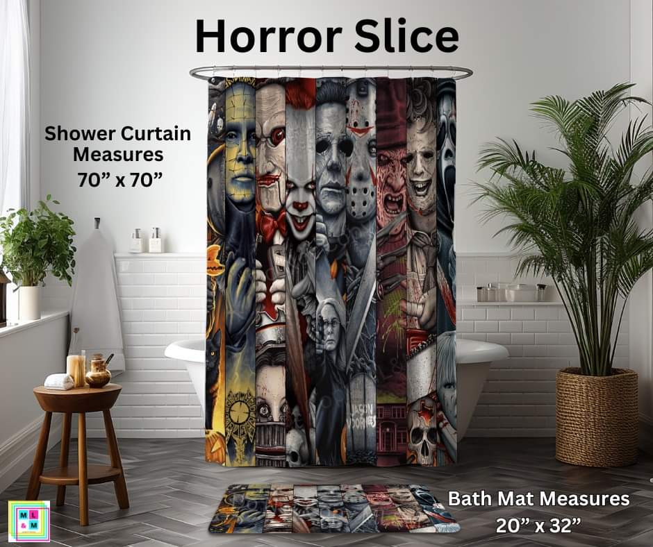 Horror Slice Custom Shower Curtain