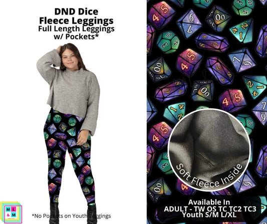 DND Dice Fleece Leggings