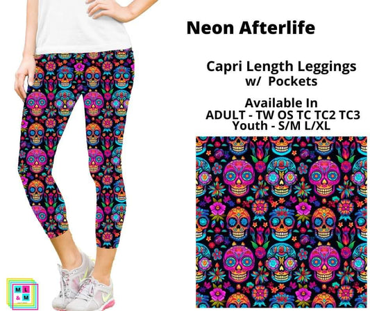 Neon Afterlife Capri Length w/ Pockets