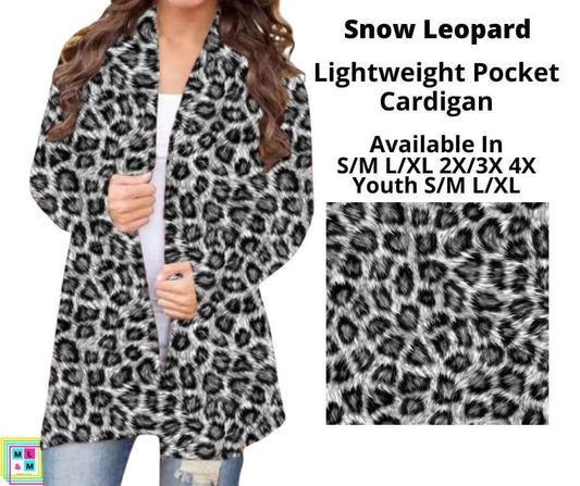 Snow Leopard Pocket Cardigan
