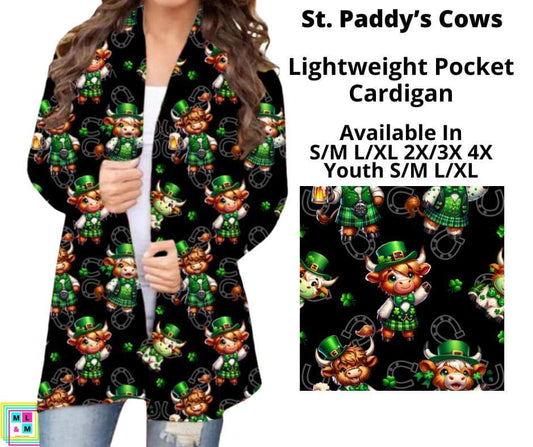 St. Paddy's Cows Pocket Cardigan