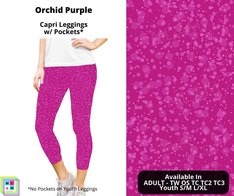 Orchid Purple Capri Length w/ Pockets