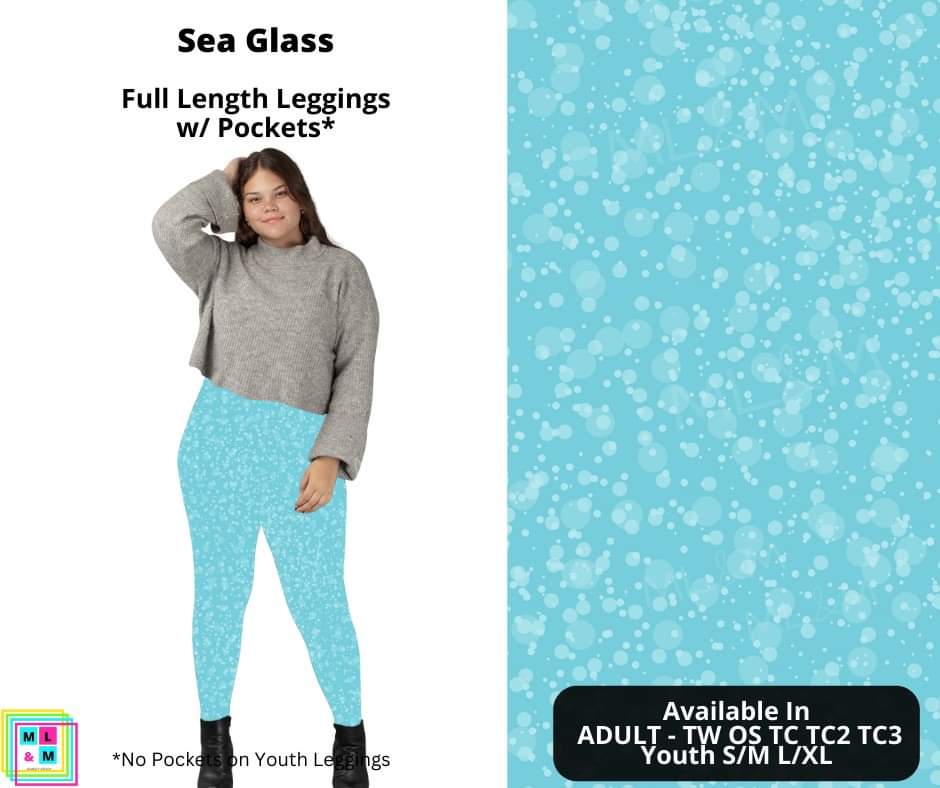 Sea Glass Full Length Leggings w/ Pockets