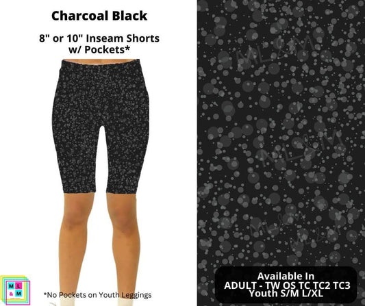 Charcoal Black Shorts w/ Pockets