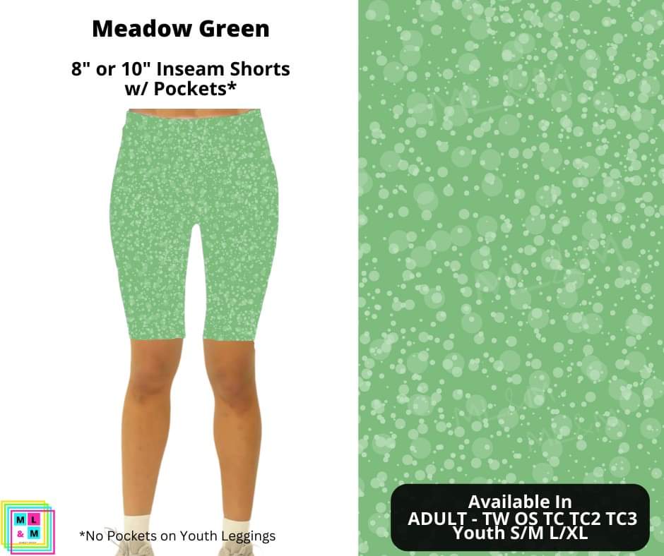 Meadow Green Shorts w/ Pockets