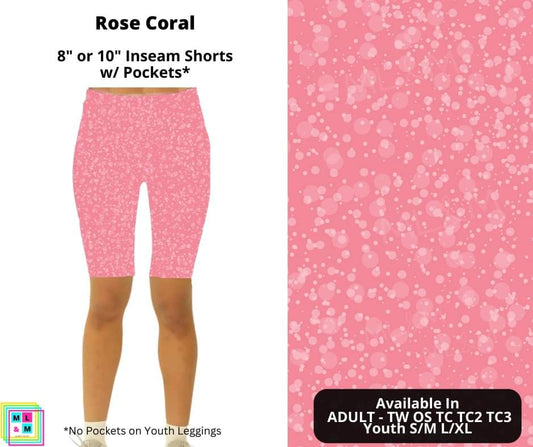 Rose Coral Shorts w/ Pockets