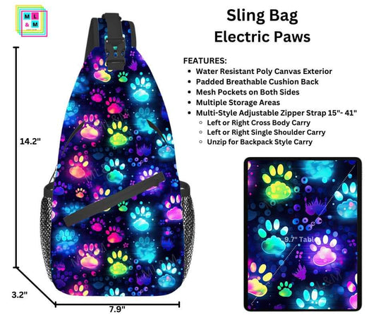 Electric Paws Sling Bag