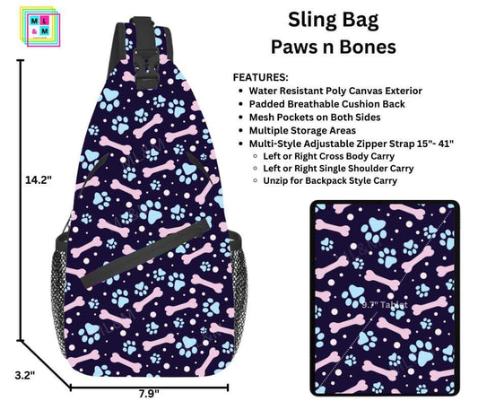 Paws n Bones Sling Bag