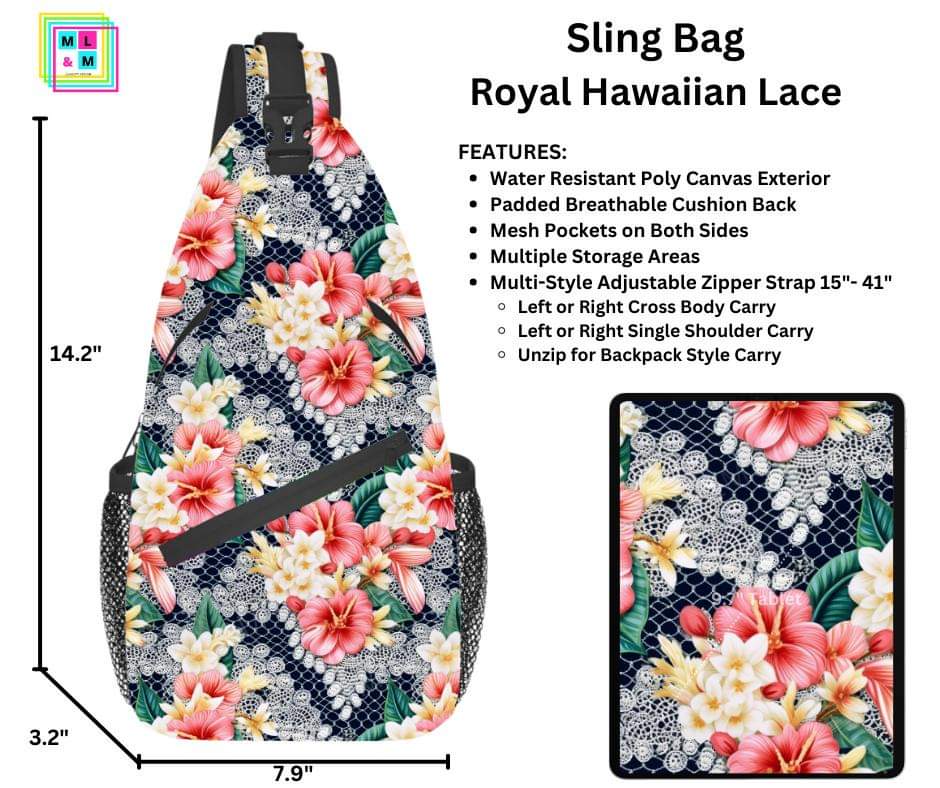 Royal Hawaiian Lace Sling Bag