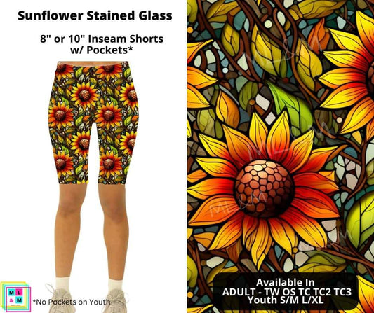 Sunflower Stained Glass Shorts